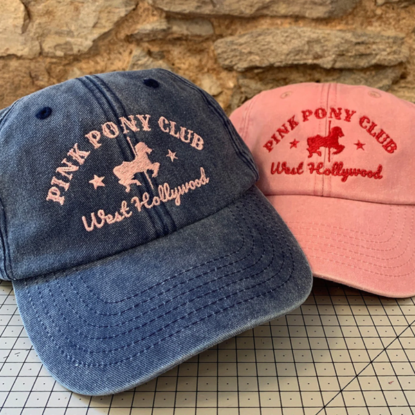 Pink Pony Club Embroidered Hat