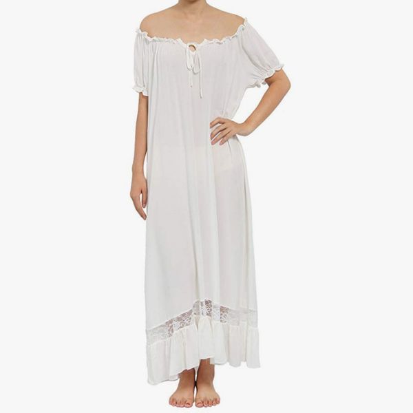Latuza Women's Sleepwear Off-the-Shoulder Victorian Nightgown