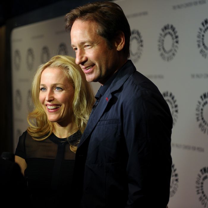 (L-R) Gillian Anderson and David Duchovny attend The Truth Is Here: David Duchovny And Gillian Anderson On 