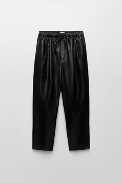 Zara Faux Leather The Weekend Trousers