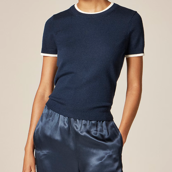 J.Crew Carolyn Layered Sweater-Tee in Merino Wool