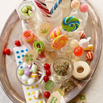 Brightly colored candies infused with marijuana.