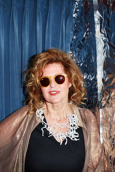 Artist Marcia Grostein at Paul Kasmin Gallery's PK SHOP at the Snug of Soho Beach House.