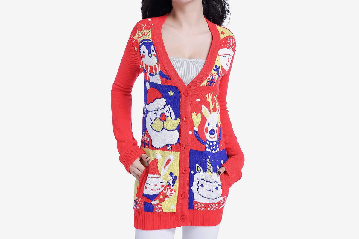 Ugly Christmas Sweater Big Llama Red Soft Baby One Piece 