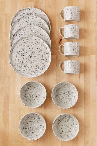 12-Piece Speckled Dinnerware Set