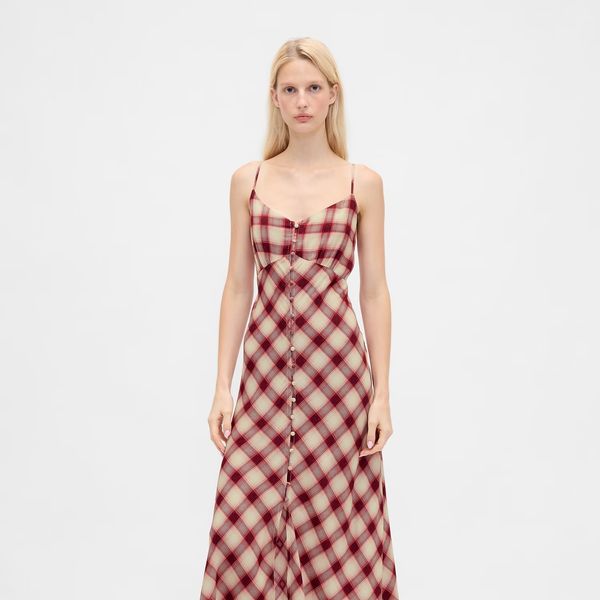 Gap Button-Front Cami Maxi Dress