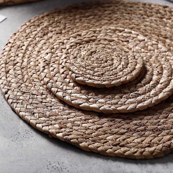 Rustic Natural Ramie Woven Oval Place Mat