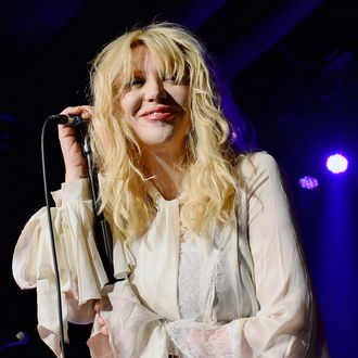 LAS VEGAS, NV - AUGUST 22: Recording artist Courtney Love performs at Vinyl inside the Hard Rock Hotel & Casino during the venue's anniversary celebration on August 22, 2013 in Las Vegas, Nevada. (Photo by Ethan Miller/Getty Images)