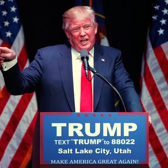 Donald Trump Holds Rally In Utah Ahead Of State's Caucuses