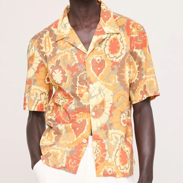 Banana Republic Relaxed-Fit Summerweight Cotton Resort Shirt