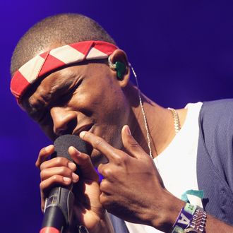 INDIO, CA - APRIL 13: Singer Frank Ocean performs onstage at the 2012 Coachella Valley Music & Arts Festival held at The Empire Polo Field on April 13, 2012 in Indio, California. (Photo by Karl Walter/Getty Images for Coachella)