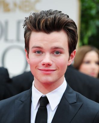 Actor Chris Colfer poses on the red carpet for the 69th annual Golden Globe Awards at the Beverly Hilton Hotel in Beverly Hills, California, January 15, 2012. AFP PHOTO / Frederic J. BROWN (Photo credit should read FREDERIC J. BROWN/AFP/Getty Images)