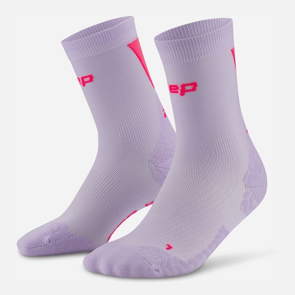 Cep Core Run Ultralight Mid Cut Compression Socks, Lilac/Pink