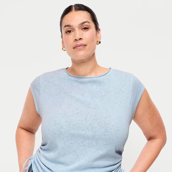 Old Navy Cap-Sleeve Shirred Side Top