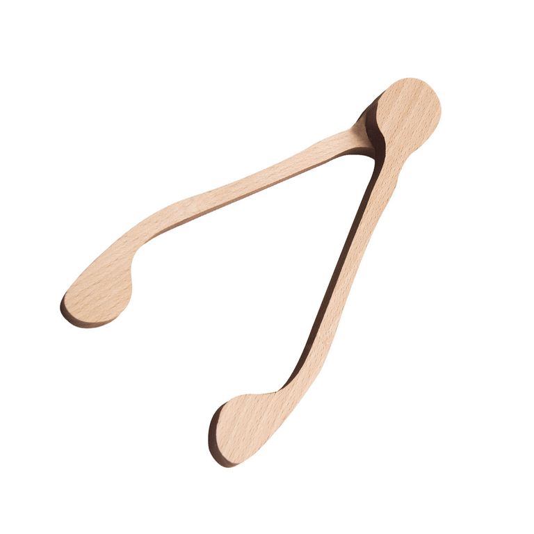 Designer Stephanie Radenac’s bone-shaped beech tossers.