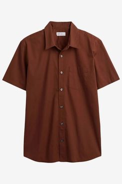 Gap Slim Fit Stretch Poplin Short Sleeve Shirt