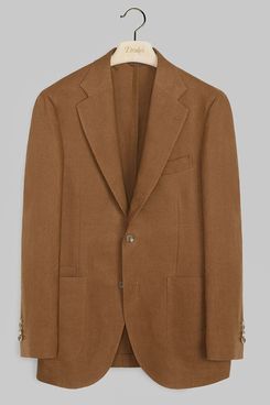 Drake's Tobacco Irish Linen Tailored Jacket