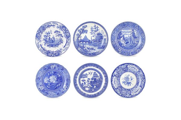 Spode Blue Room Georgian Plates, Set of 6