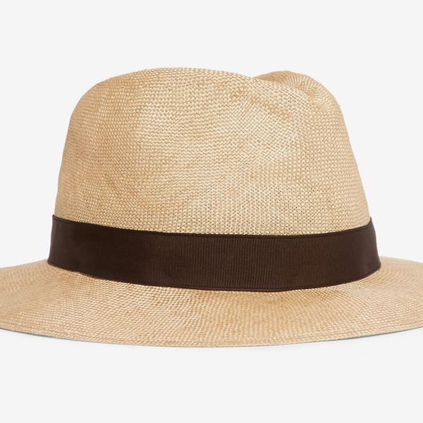 Anderson & Sheppard Grosgrain-Trimmed Straw Panama Hat