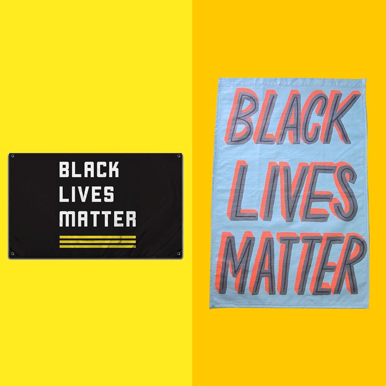 Metal H Stake Black Lives Matter George Floyd Yard Sign Double Sided 24x18"