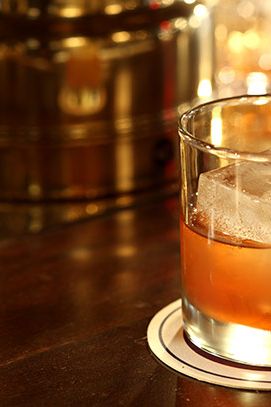 The Gingerbread Sazerac: Bulleit Rye Whiskey, aged Cognac, gingerbread spice, and Peychaud’s bitters in an absinthe-washed glass.