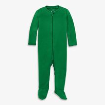 Primary The New Kids Organic Zip Footie - Grass