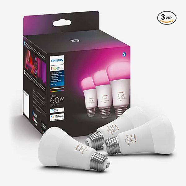 Philips Hue White and Color Ambiance A19 E26 LED Smart Bulb, 3 pack