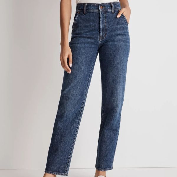 Madewell The Perfect Vintage Straight Jean in Stanhill Wash: Pocket Edition
