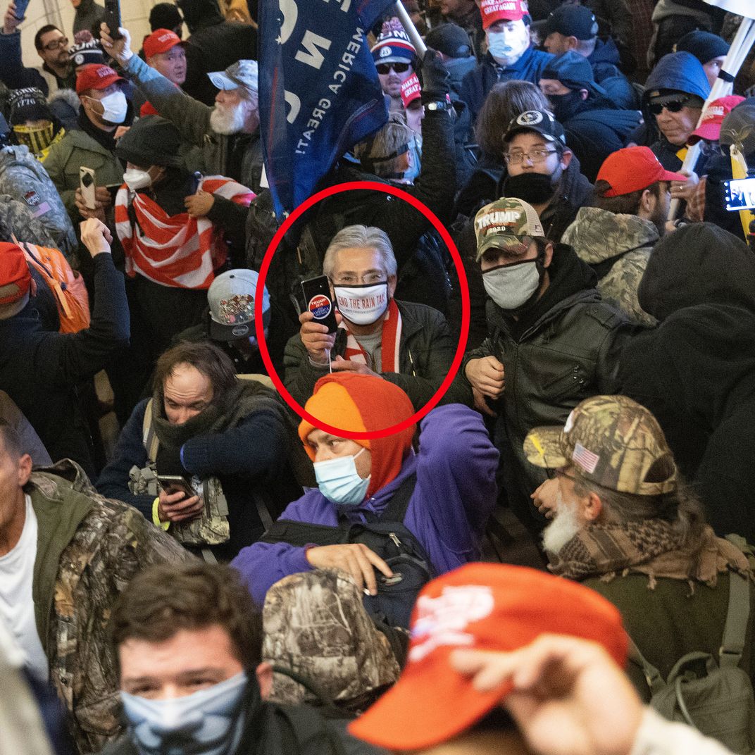 Frank Scavo, 58, Old Forge, Pennsylvania: A former school-board member, Scavo organized a 200-person bus trip to Washington to challenge the election results. Videos show Scavo inside the Capitol filming himself narrating “your own personal tour of the freaking Capitol,” according to the FBI. “This is top-secret shit. We’re in the Capitol. Stormed the fucking Capitol of the fucking United States at 58 years old. What the fuck is wrong with America?” He has pleaded not guilty.