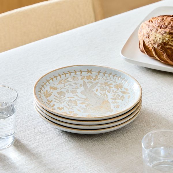 West Elm Bunny Mill Stoneware Salad Plate Sets