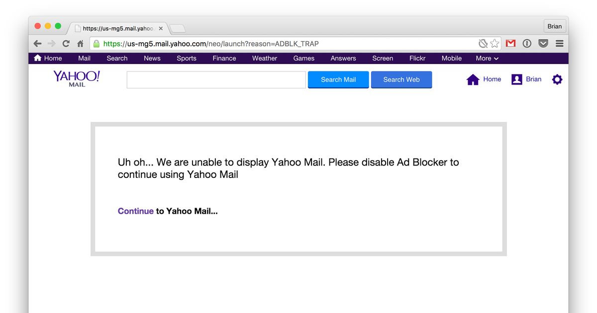 Yahoo Locked Some Email Users Out for Having Ad Blockers