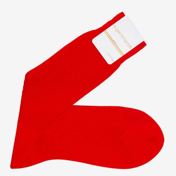 Gammarelli Rouge Fil d'Écosse Dress Socks