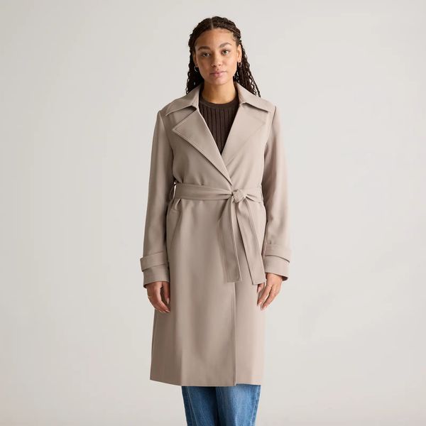 Quince Women's Stretch Crepe Trench Coat