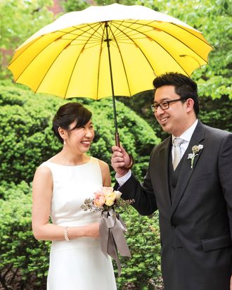 Newlyweds Yasuko Morisaki and Simon Raymundo.