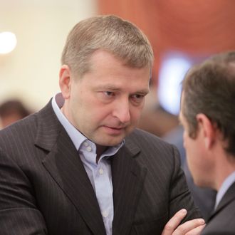 Dmitry Rybolovlev, chairman of OAO Uralkali, listens during the congress of Russian Union of Industrialists and Entrepreneurs in Moscow, Russia, on Thursday, April 15, 2010. Russia may sell some state assets or transfer them for 'long-term' management to strategic investors without an auction, First Deputy Prime Minister Igor Shuvalov said. Photographer: Alexander Zemlianichenko Jr/Bloomberg via Getty Images *** Local Caption *** Dmitry Rybolovlev