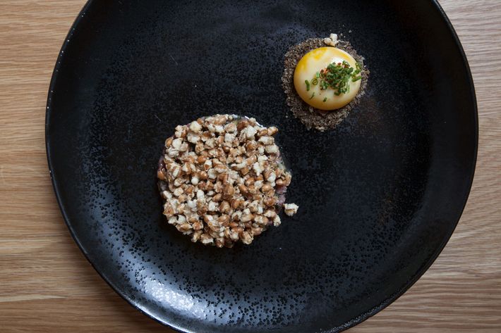 Justin Smillie's beef tartare at Upland.