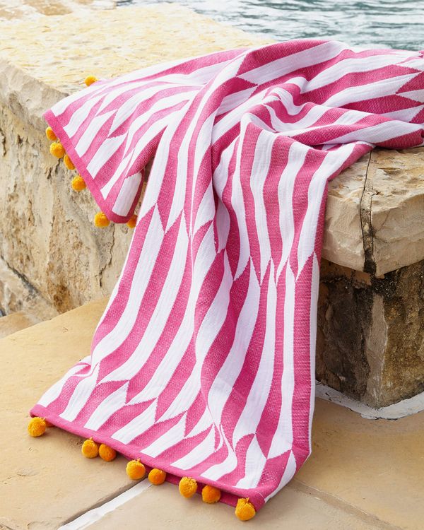 John Robshaw Nicatta Pink Beach Towel