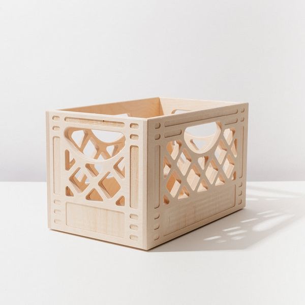 WAAM Classic Wooden Milk Crate