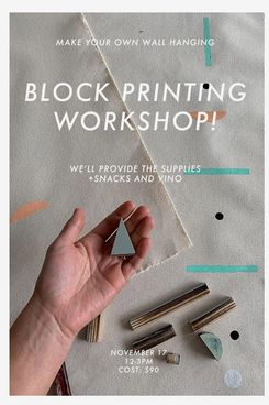 Caroline Z Hurley Block Printing Workshop