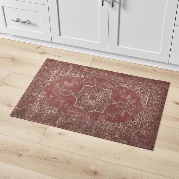 Williams Sonoma Faux Knotted Rug Comfort Mat - Red