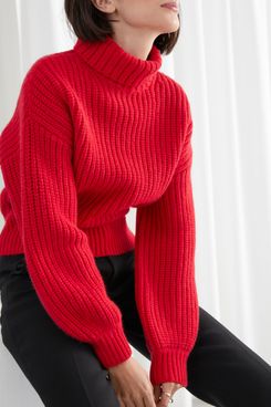 & Other Stories Balloon Sleeve Knit Sweater