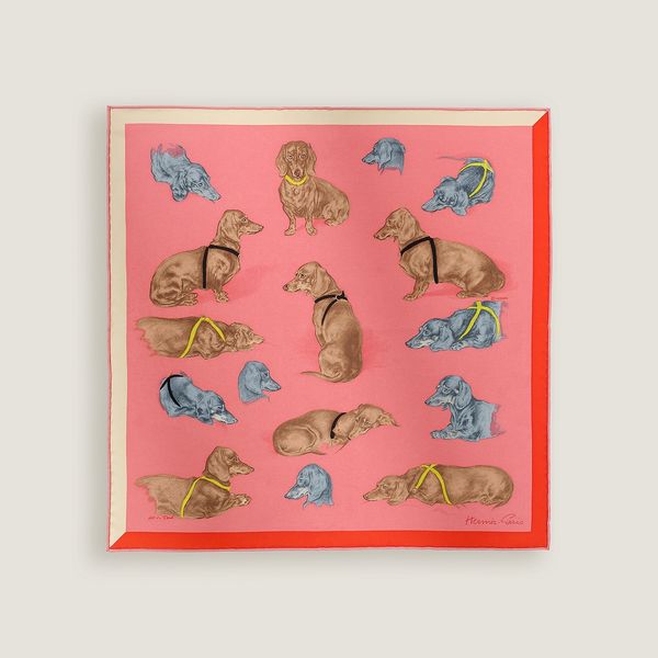 Hermès Les Bassets scarf 45
