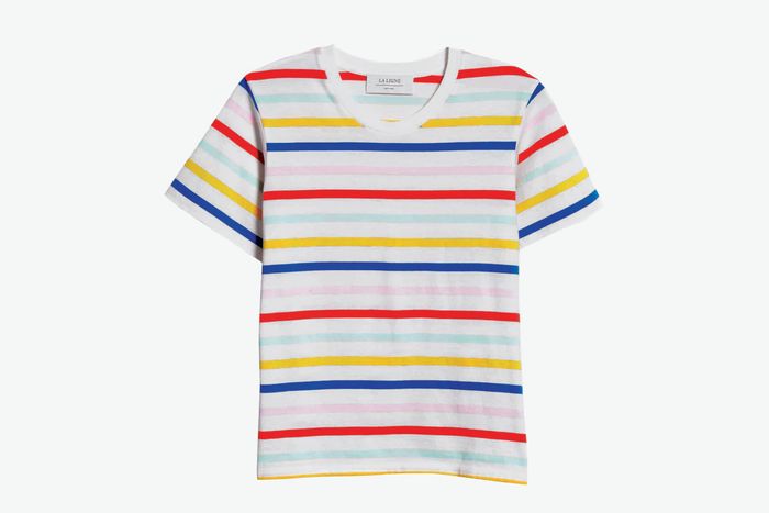 supreme rainbow stripe tee