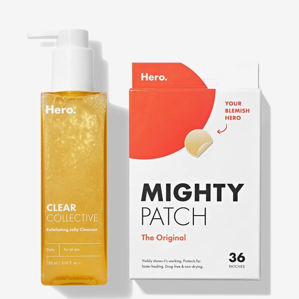 Mighty Patch Hero Original (36 count) and Exfoliating Jelly Cleanser Bundle