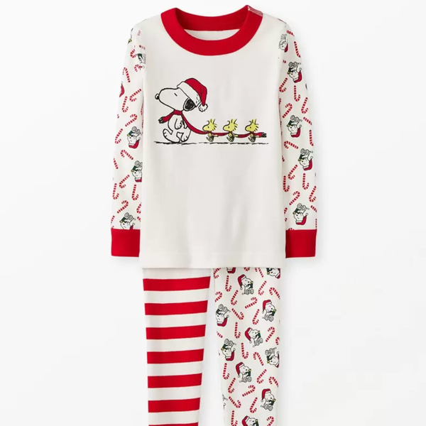 Hanna Andersson Kids Peanuts Holiday Long John Pajama Set