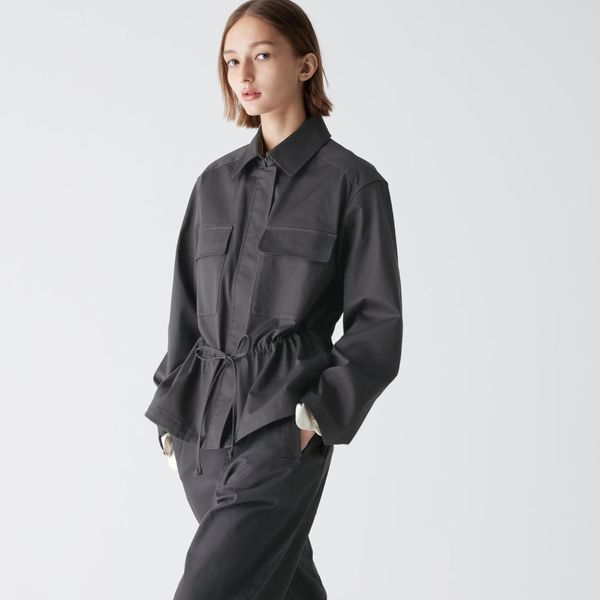 Uniqlo Cotton Blend Drawstring Jacket