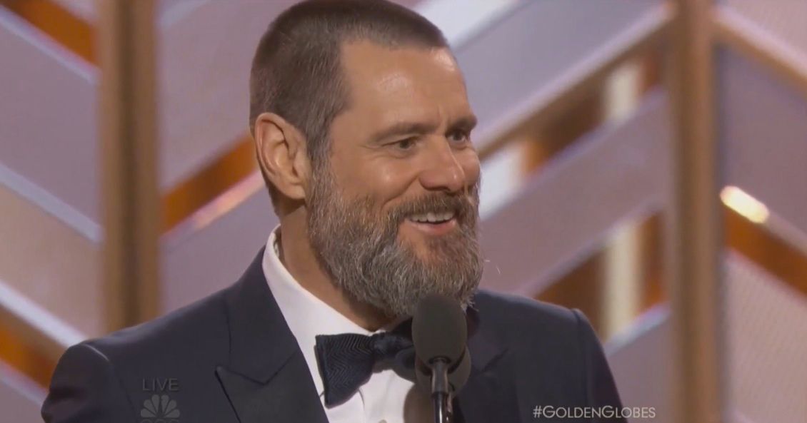 Jim Carrey’s Bit — and Beard — Won the Golden Globes