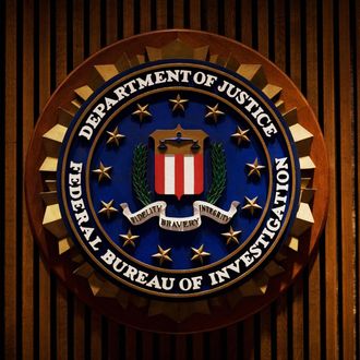 A crest of the Federal Bureau of Investigation is seen 03 August 2007 inside the J. Edgar Hoover FBI Building in Washington, DC. AFP PHOTO/Mandel NGAN (Photo credit should read MANDEL NGAN/AFP/Getty Images)