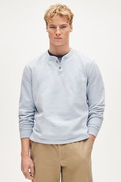 J.Crew Dense Cotton Herringbone Henley