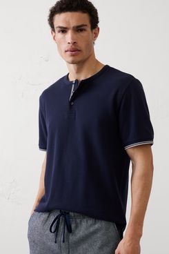 Banana Republic Factory Standard-Fit Textured Tipped Henley